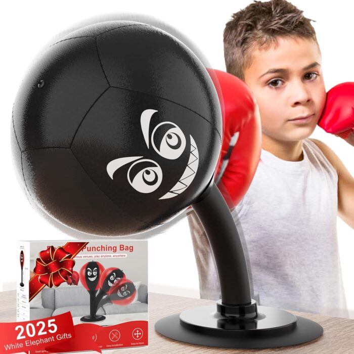 Desktop Punching Bag with Suction Cup – Punch Away Stress Heavy Duty Office Desk Stress Ball