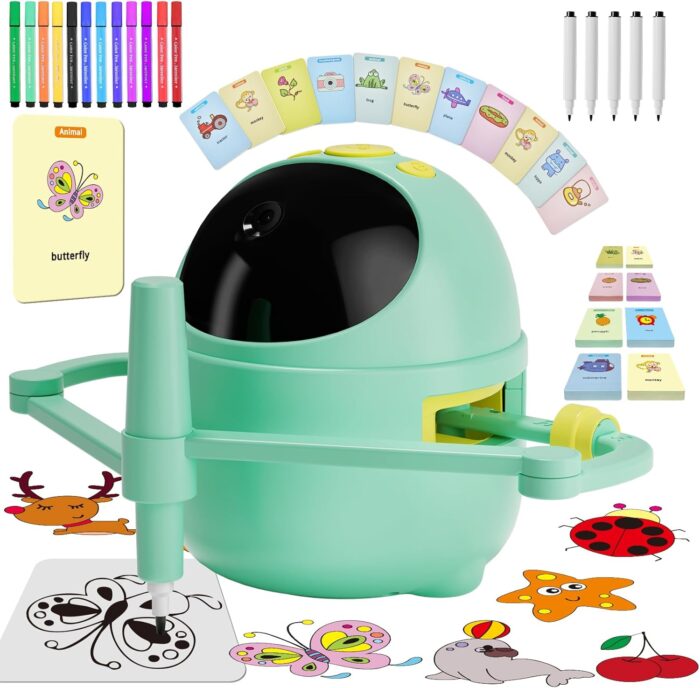 Drawing Robot for Kids – Montessori Smart Drawing Robot Toy with 150 Learning Cards